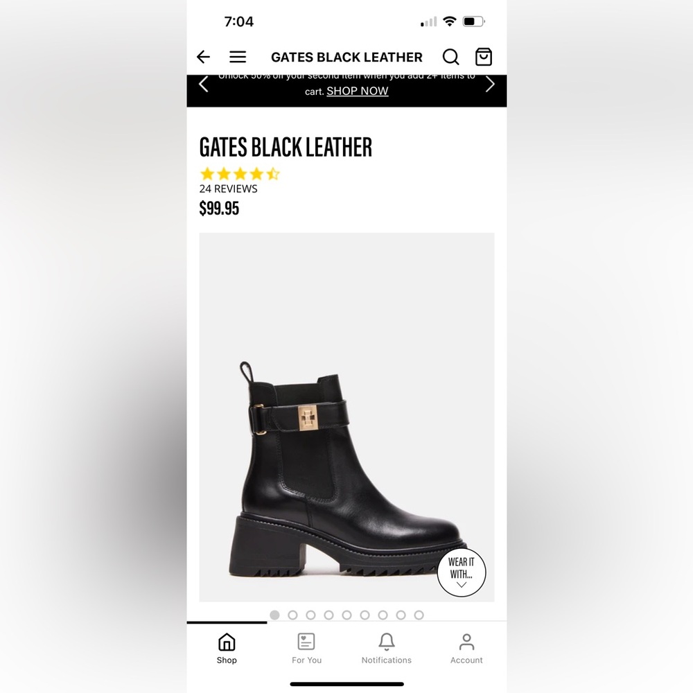 Steve Madden Black Leather Ankle Boots